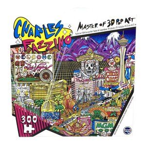 Charles Fazzino Jigsaw Puzzle Welcome To Fabulous Las Vegas Pop Art 300 Pc 19x25